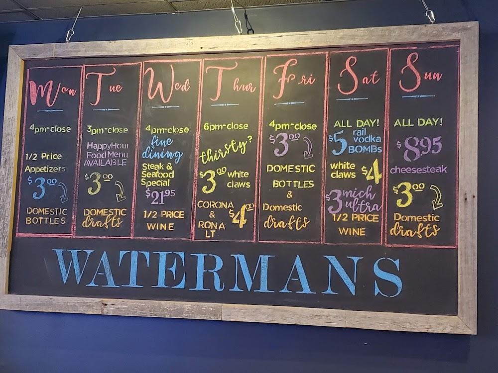 Waterman's Tavern Menu image 2